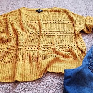 light weight mustard yellow sweater